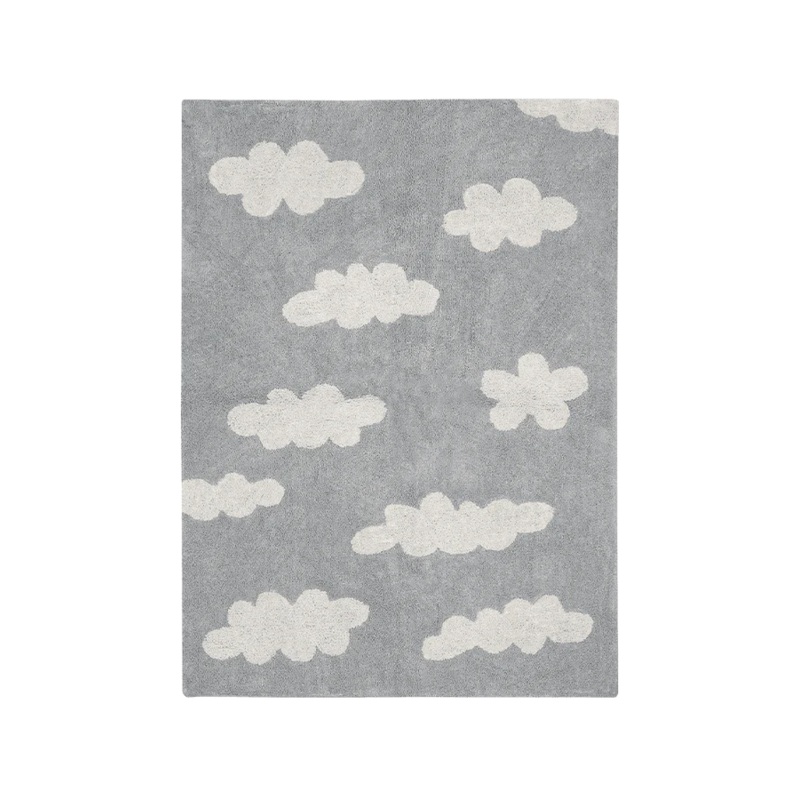 WASHABLE RUG CLOUDS GREY|120 x 160 cm|Grey