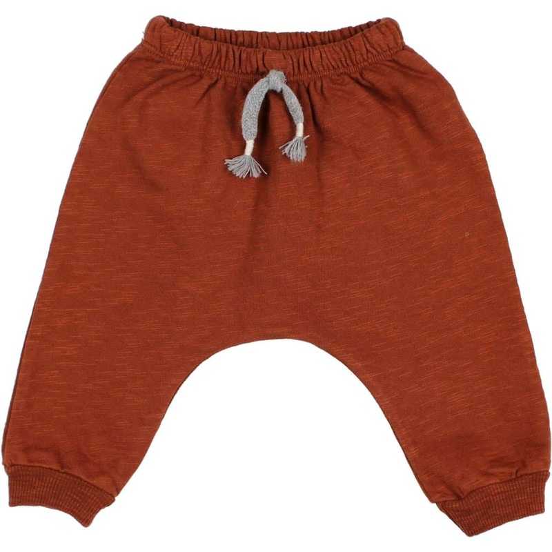 Baby Fleece Pants w/ Tie – Rust