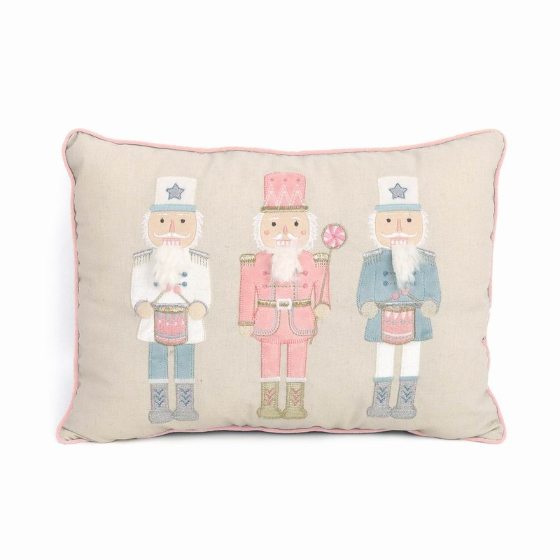 Nutcracker Lumbar Pillow – Winter Blue