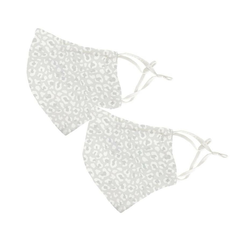 Snow Leopard Adult Face Cover 2 Pack Set