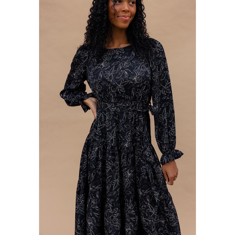 The Morwen Floral Maxi|Black|S|M|L|XL