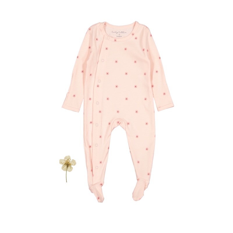 The Printed Snap Romper – Rose Flower