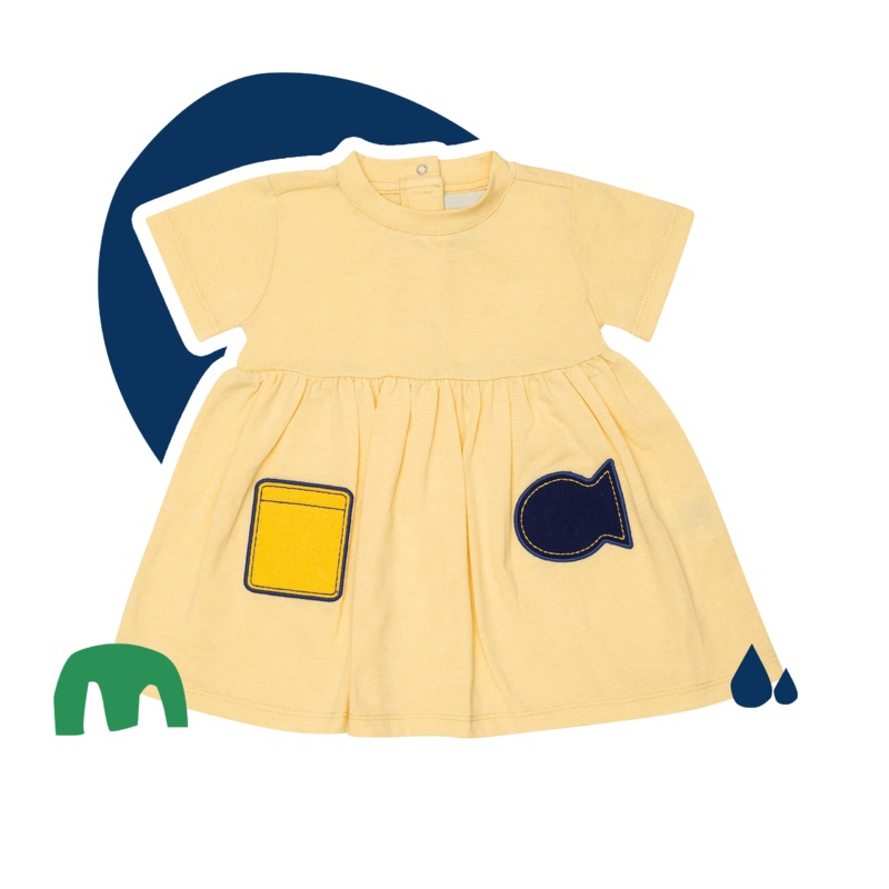 Baby Sand Patch Dress – Sand|18/24
