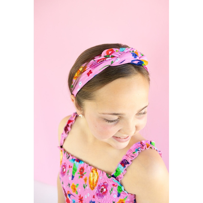 Hummingbird Floral Braided Headband