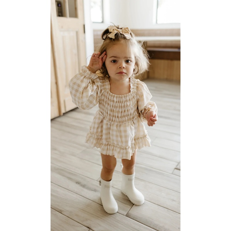 Ruffle Romper | Gingham|Newborn|0-3 Months|3-6 Months|6-12 Months|12-18 Months|18-24 Months