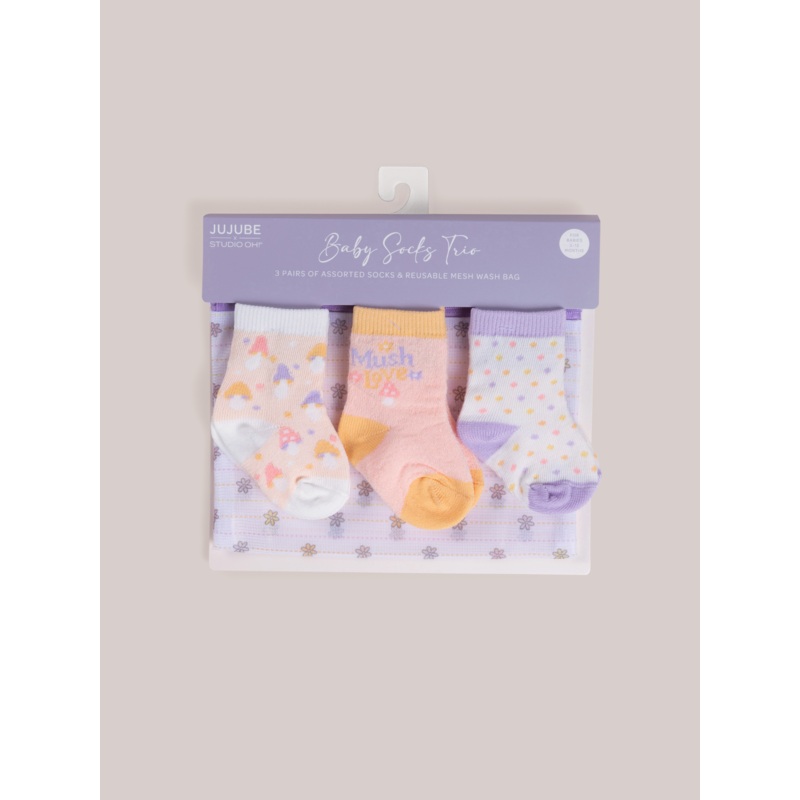 3-Pack Soft Durable Baby Socks Set – Mushy Love