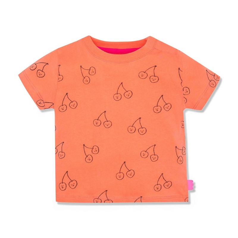 Cherries Baby T-Shirt – Coral|3/6M|12/18M|18/24M