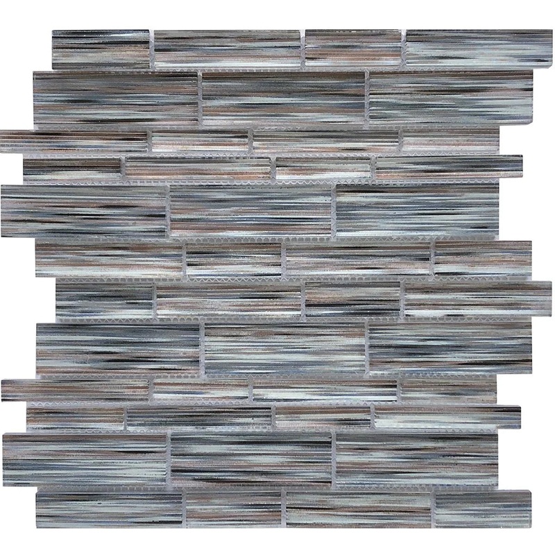 Freeport Multi Linear Mosaic on 12×12 Mesh Glass Mosaic Tile Altona Series – Aquatica Collection