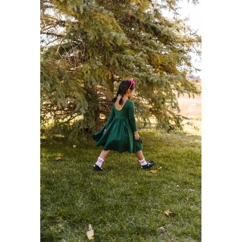Gwendolyn Dress in Evergreen|12/18m|18/24m|2T|3|4|5|6|7|8|10