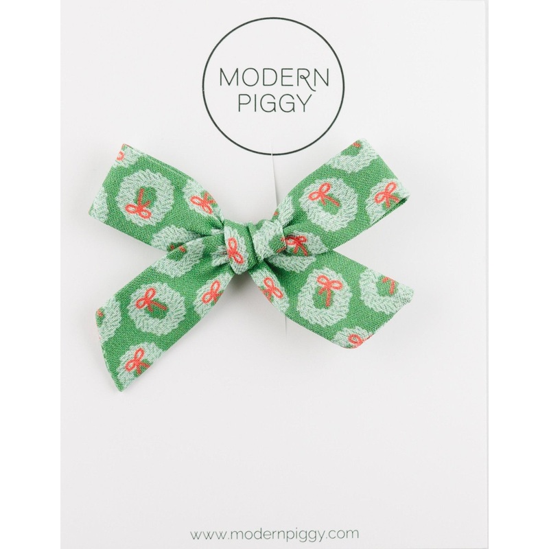 Holly | Hand-tied Bow|Alligator Clip|Nylon Headband