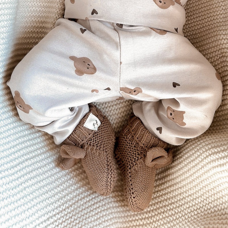 Little Bear Friends Leggings|Newborn|0-3m|3-6m|6-12m|12-18m|18-24m|Oat