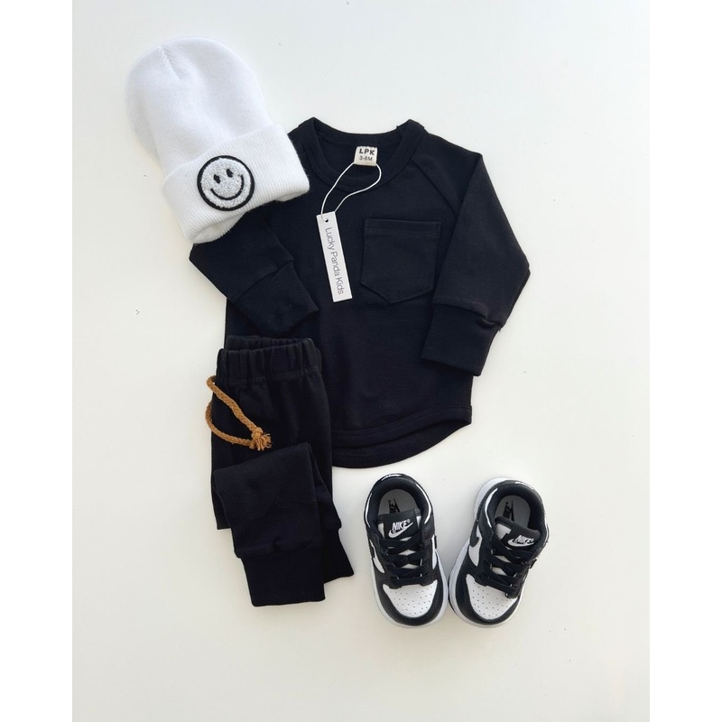 Lounge Set | Black|0-3M|3-6M|6-12M|12-18M|18-24M|2T|3T|4T|5T|6-7Y|8-9Y