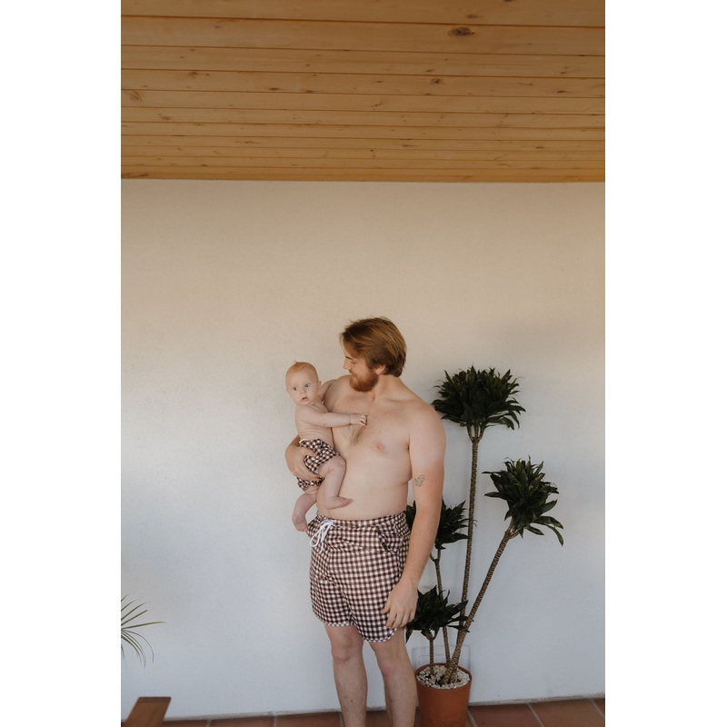 Men’s Boardshort | Chocolate Gingham