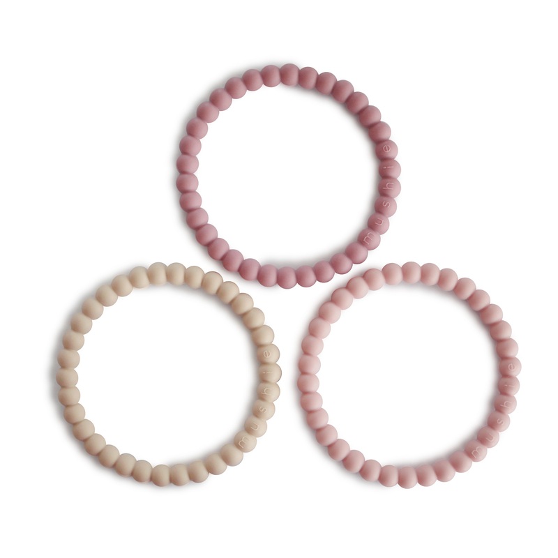 Pearl Teether Bracelet|Linen/Peony/Pale Pink|Lilac/Cyan/Soft Peach|Clary Sage/Tuscany/Desert Sand|Green Tea/Cool Gray/Sea Salt|Berry/Marigold/Khaki