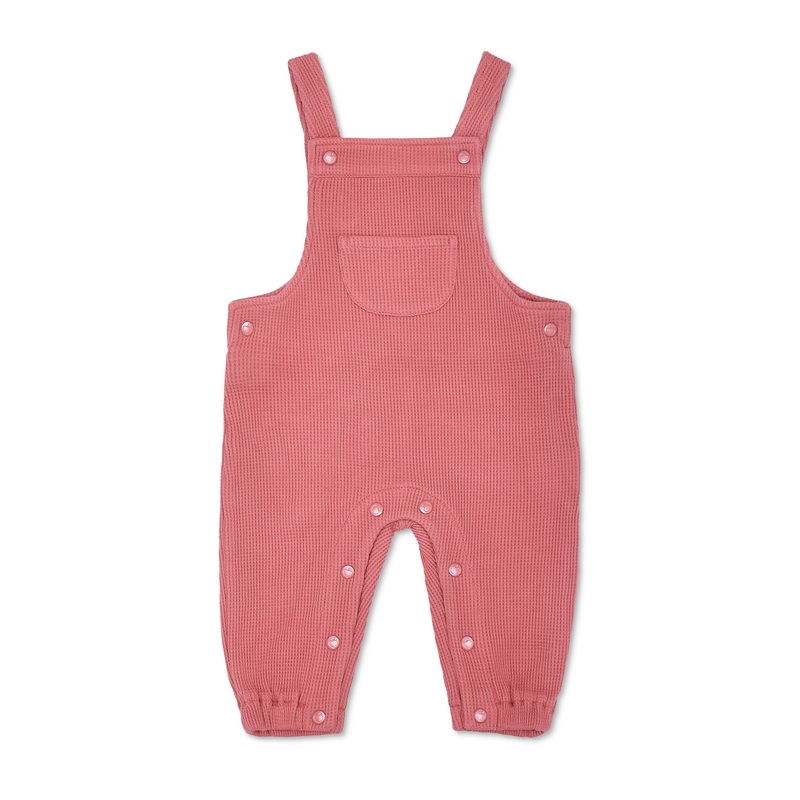 Waffle Overalls – Terra Cotta|3-6 mo.|6-12 mo.|12-18 mo.|2T|3T|Terra Cotta