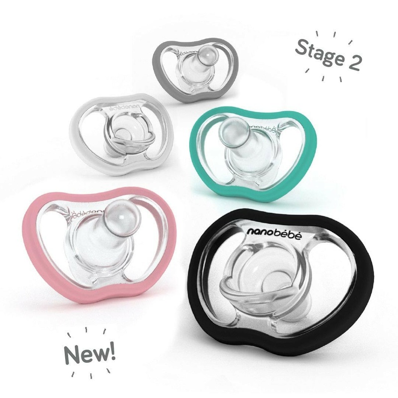 Active Flexy Pacifier (4m+)|Black-Cool Grey|Teal-Cool Grey|Pink-White