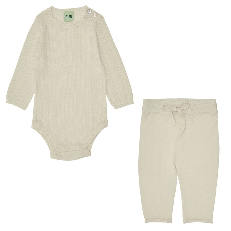 Baby Rib Body & Straight Pants – Ecru