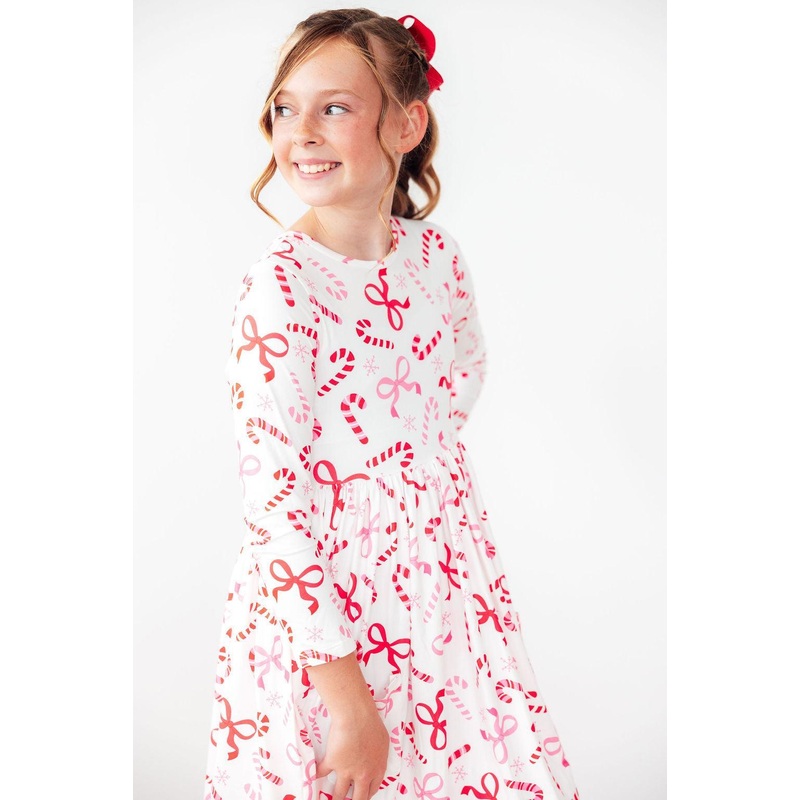 Candy Cane Lane L/S Pocket Twirl Dress