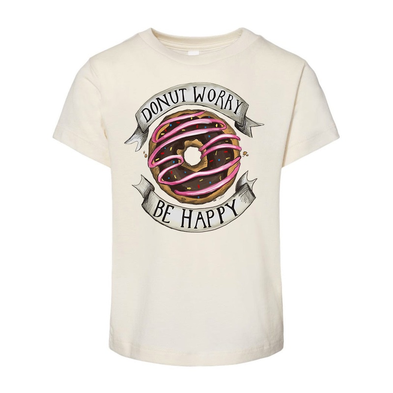 Donut Worry be Happy – Natural [Children’s Tee]
