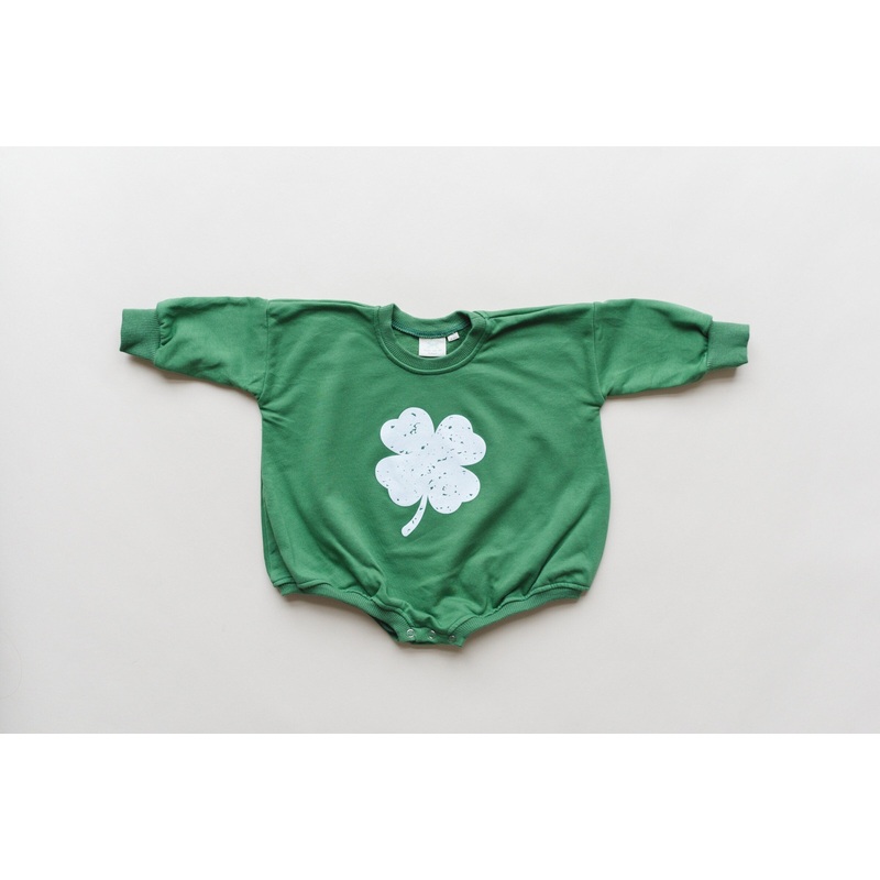 Grunge Shamrock Sweatshirt Romper – more colors