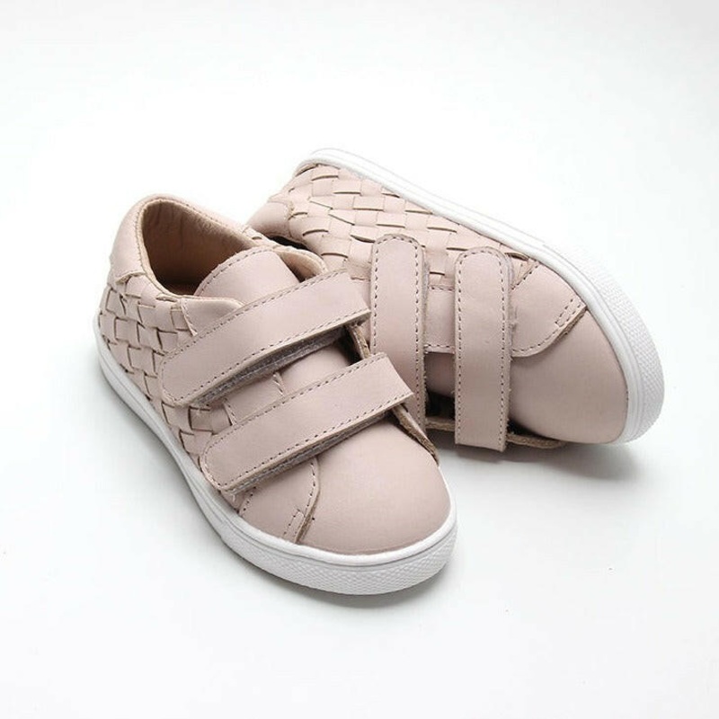 Leather Woven Sneaker | Color ‘Dusty Pink’