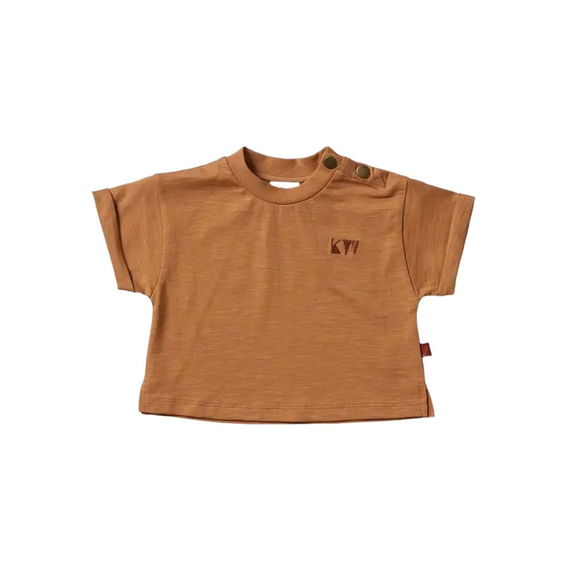 Organic Boxy Tee –  Fawn|0-3m|3-6m|6-12m|12-18m|18-24m|2-3yr|4-5yr|6-7yr|8-9yr