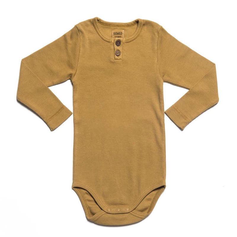 Organic Vintage Bodysuit L/S – Ochre