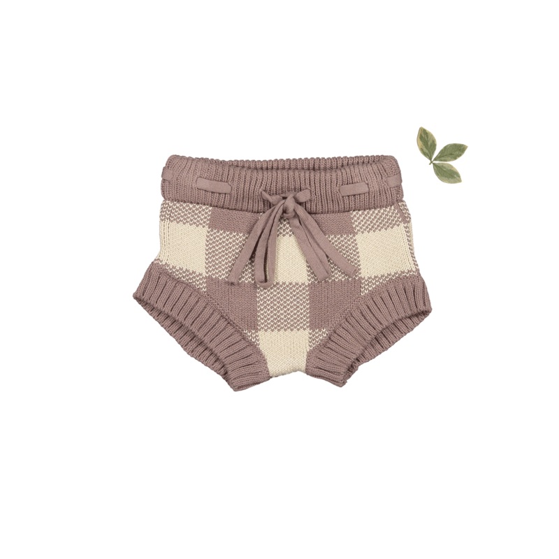 The Gingham Knit Bloomer – Taupe
