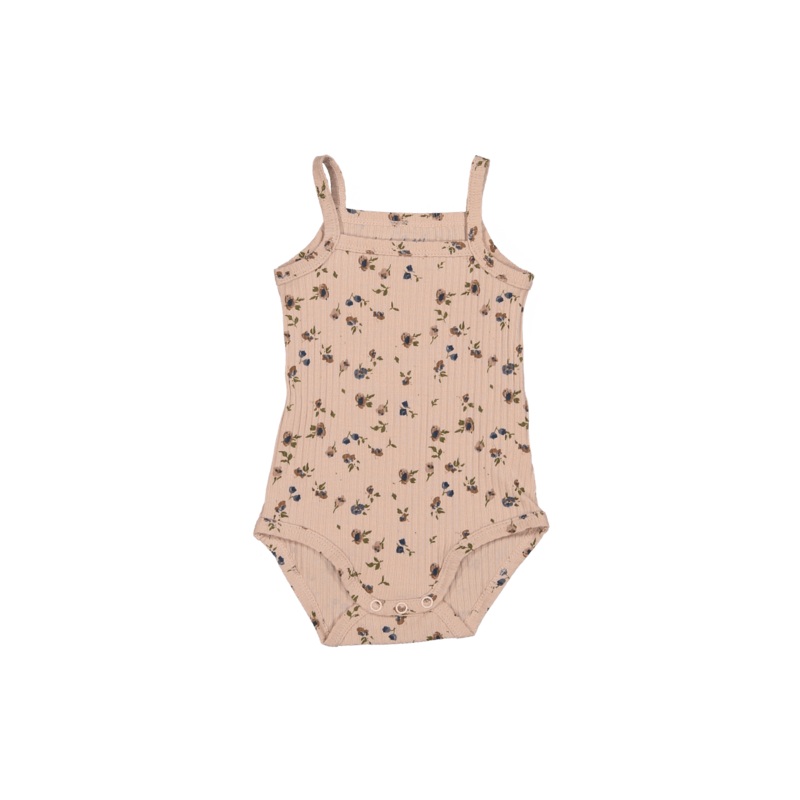 The Printed Tank Onesie – Floral Blush