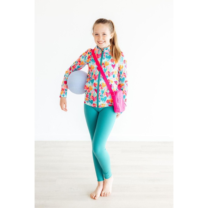 Turbo Teal Active Legging|2T|3T|4T|5/6|7/8|9/10|11/12