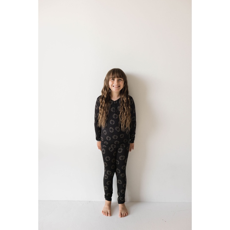 Bamboo Two Piece Pajamas | Midnight Pumpkin