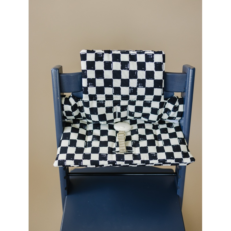 Black & White Checkered Cushion for the Stokke Tripp Trapp Highchair