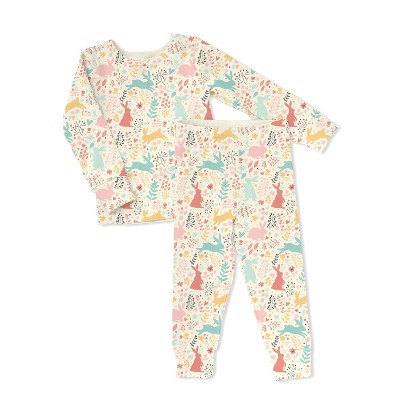 Bunny Snuggles 2-Piece Bamboo Pajamas