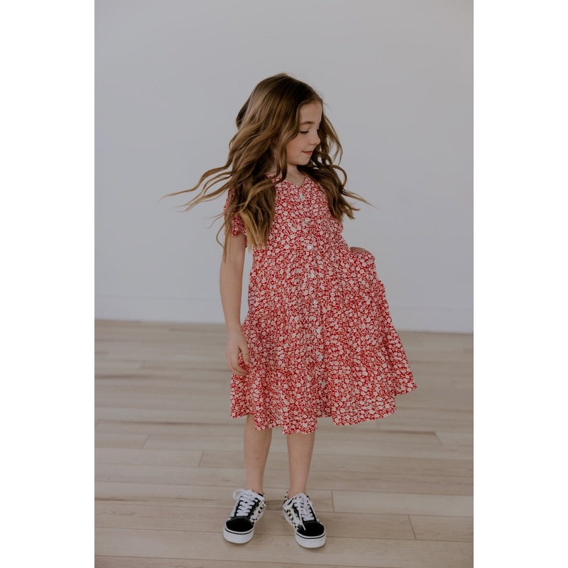 Mini Love You More Dress|Crimson|18-24mo|2T|3-4T|5-6T|7-8|9-10|11-12|13-14