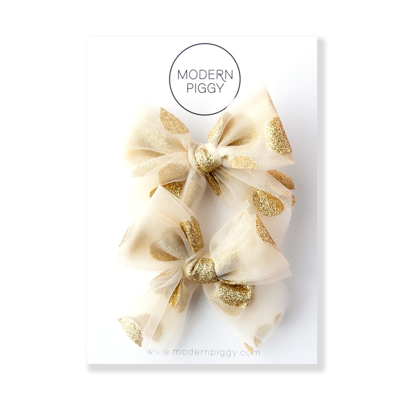 Party Time | Tulle Bow – Pigtail Set