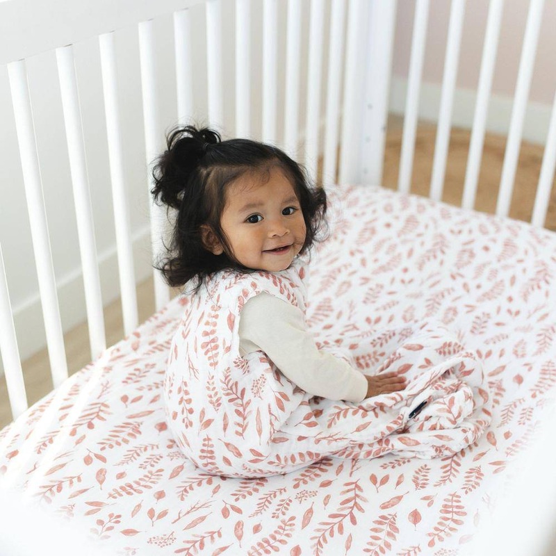 Pink Leaves Bedtime Sleeper|6-12M|12-24M