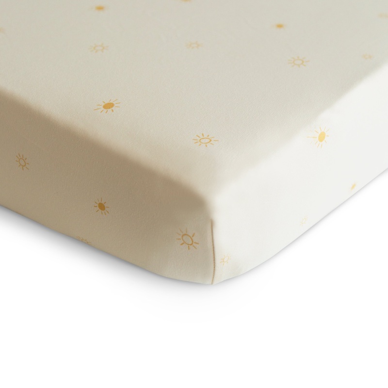 Stretchy MINI Crib Sheet|Sun|Rainbows|Fog|White|Blush|Natural|Roman Green|Tradewinds