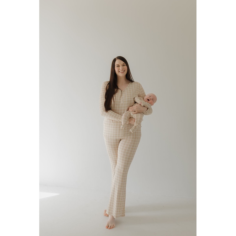 Women’s Bamboo Pajama | Grid|Small|Medium|Large|X-Large|2X-Large