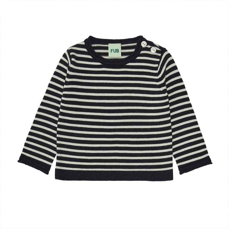Baby Classic Sweater – Dark Navy/Ecru