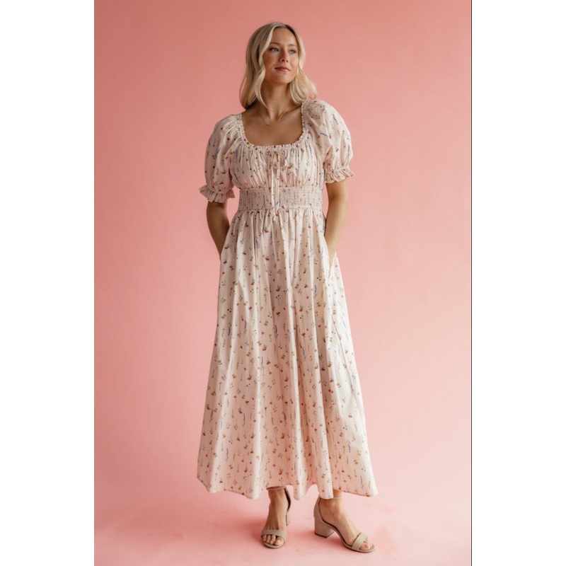 Hyacinth Floral Maxi|Bisque|S|M|L