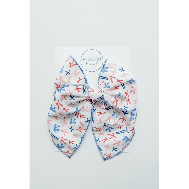 Red White and Bow| Party Bow