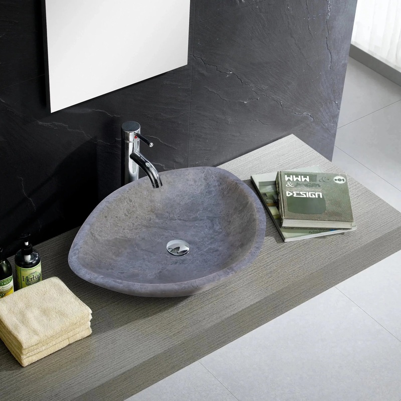 Sirius Gray Marble Above Vanity Designer Bathroom Designer Sink Honed (W)22 (D)18 (H)5.5