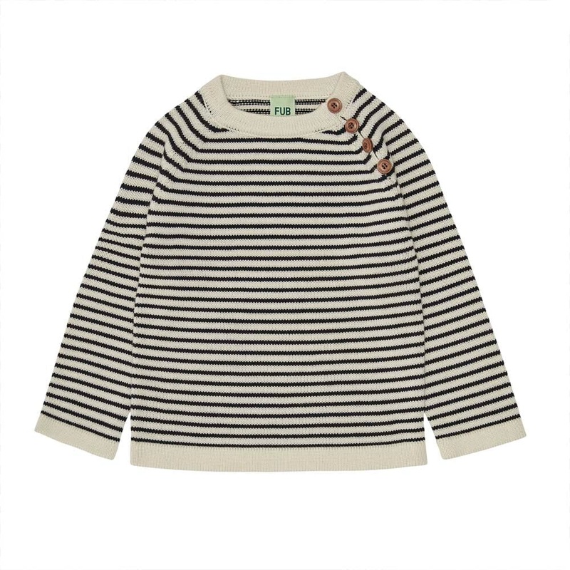Striped Sweater – Ecru/Dark Navy