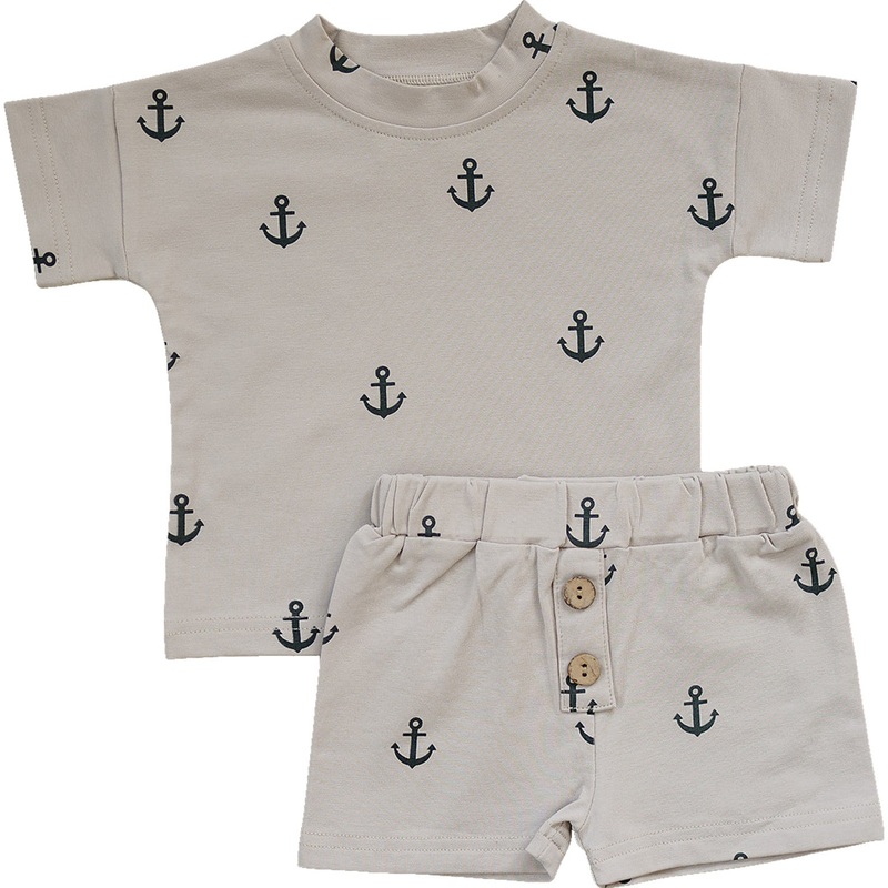 Anchors Button Short Set|0-3|3-6|6-12|18|2T|3T|4T|5T|6Y