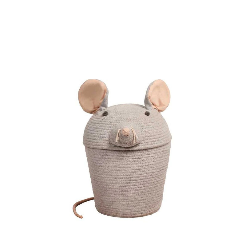 BASKET RENATA THE RAT| 25 x 30 cm|Pearl-Grey