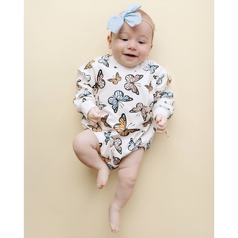 Bubble Romper | Butterflies|0-3M|3-6M|6-12M|12-18M|18-24M|2T