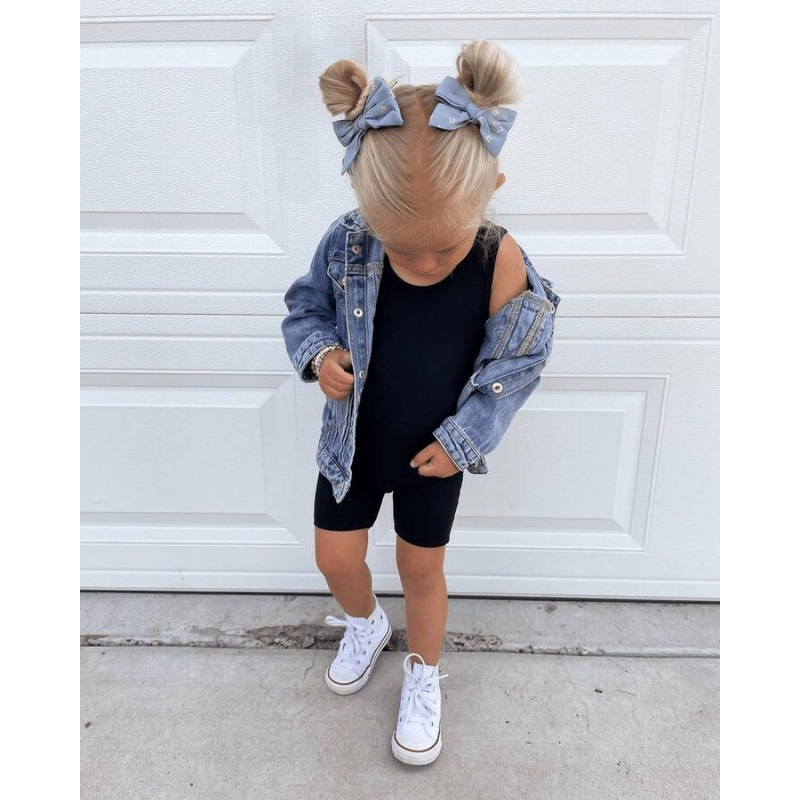 Gigi Bikeshort Romper – Black|0-3months|3-6months|6-9months|9-12months|12-18months|18-24months|2T|3T|4T|5T|6|7|8