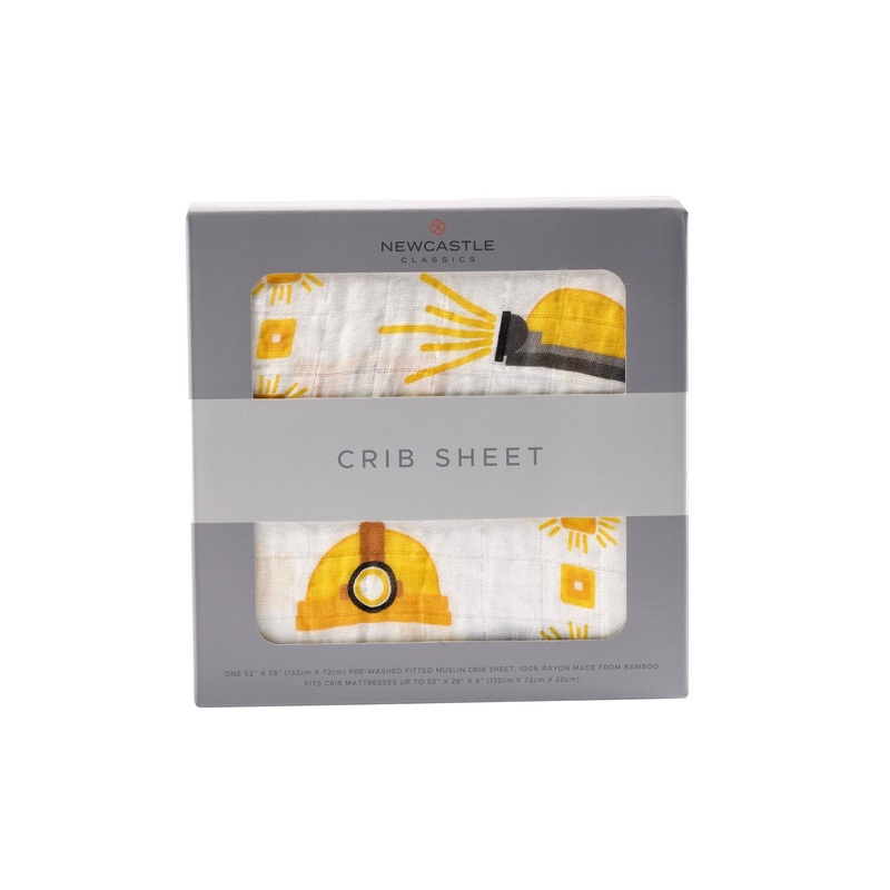 Hard Hat Bamboo Muslin Crib Sheet