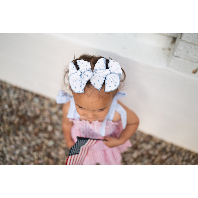Indy Bloom- Blue | Pigtail Set – Petite Party Bow