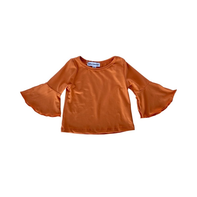Liz Bell Sleeve Top – Burnt Orange